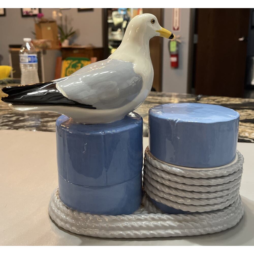 Duncan Enterprises Ceramic‎ Seagull Figurine Coaster Set - Picture 2 of 7